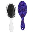 thumbnail image 2 of Fantasy Floral Hair Brush - Anti-Frizz Detangler with Round-Tip Bristles, Lightweight & Durable, Vibrant Geometric Pattern for Daily Styling, 2 of 5