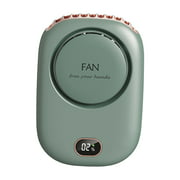Neck Fan Waist Fan Outdoor Home Personal Cooling Fan USB 3-Speed Gifts Pink