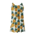 thumbnail image 4 of VBTAPA Sundresses for Women Tropical Print Sleeveless Pleated Mini Dress Hawaiian Beach Vacation Dresses Limited Time Sales Multicolor L, 4 of 7