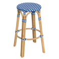 thumbnail image 1 of Butler Specialty Company Tabouret de Bar Rond en Rotin Tobias 30 Pouces - Point Bleu et Blanc, 1 of 6