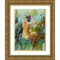 thumbnail image 1 of Zakrynycny, Viktor 19x24 Gold Ornate Wood Framed with Double Matting Museum Art Print Titled - Braiding Hair, 1 of 4