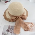 thumbnail image 2 of Cutuoiiu Straw Sun Hat for Women Contrast Color Ruffle Edge Spring Summer Straw Hat Lightweight Breathable Packable Outdoor Hat, 2 of 7