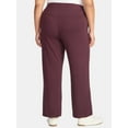 thumbnail image 3 of Terra & Sky Women's Plus Size Knit Wide Leg Pants, 28" Inseam, Sizes 0X-5X, 3 of 5