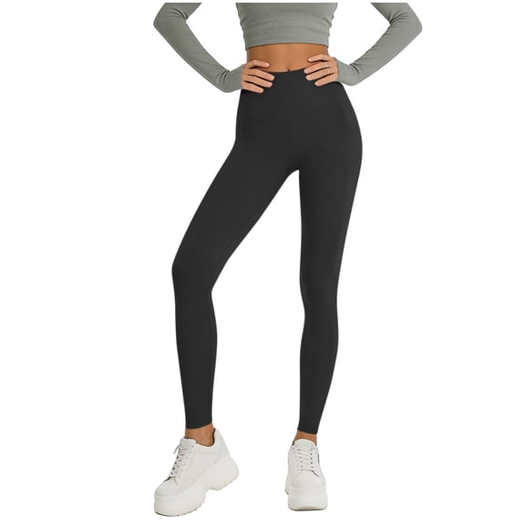 Idoravan compression leggings for women Fashion Women Solid Color High Waist Loose Tight Waist Tight Yoga Full Length Pants