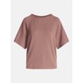 thumbnail image 6 of Joyspun Women's French Terry Knit Sleep Top with Short Sleeves, Sizes XS-3X, 6 of 6