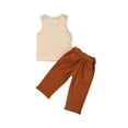 thumbnail image 6 of Qiylii Little Girls Outfit, Sleeveless Round Collar Vest,High Waist Ninth Pants, 6 of 6