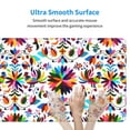 thumbnail image 6 of Disketp Gaming Mouse Pad Mexican Bright Style Pattern Large Mouse Mat Long Extended Desk Pad Non-Slip Rubber Mice Pads Stitched Edges Thin Pad (11.8x31.5 Inch), 6 of 9