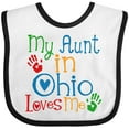 thumbnail image 3 of Inktastic My Aunt in Ohio Loves Me Boys or Girls Baby Bib, 3 of 4