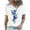 Blue, variant on Women's Tops Printed Round Neck Short Sleeve Basic Tees Summer Trendy Fashion Casual Shirts