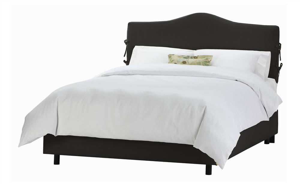 Slipcover Bed w Foam Padding in Black (Full)