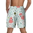 thumbnail image 4 of Gaeub Cute Flamingo Mens Swim Trunks Stretch Beach Shorts Quick Dry for Men Swim Shorts Swimwear with Pockets- X-Large, 4 of 9