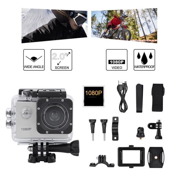 Cámara deportiva Nikou HD 1080P con Pantalla LCD de 2 pulgadas resistente al agua