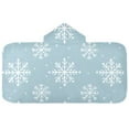 thumbnail image 5 of Yayeee Kids Hooded Towels Toddler Soft Absorbent Beach Bathing Wrap 50" x 23.5", Gray Snowflake, 5 of 5
