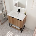 thumbnail image 3 of beingnext  24"/30"/48" Bathroom Vanity with Sink, Freestanding Bathroom Vanity with Soft Close Door & Drawer and Open Shelf 29.5"W x 18.1"D x 35"H -, 3 of 5