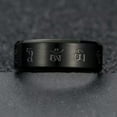 thumbnail image 6 of 8mm Titanium Steel Black Brushed Anniversary Band Men's Religious Ring Size 7-11, 6 of 8
