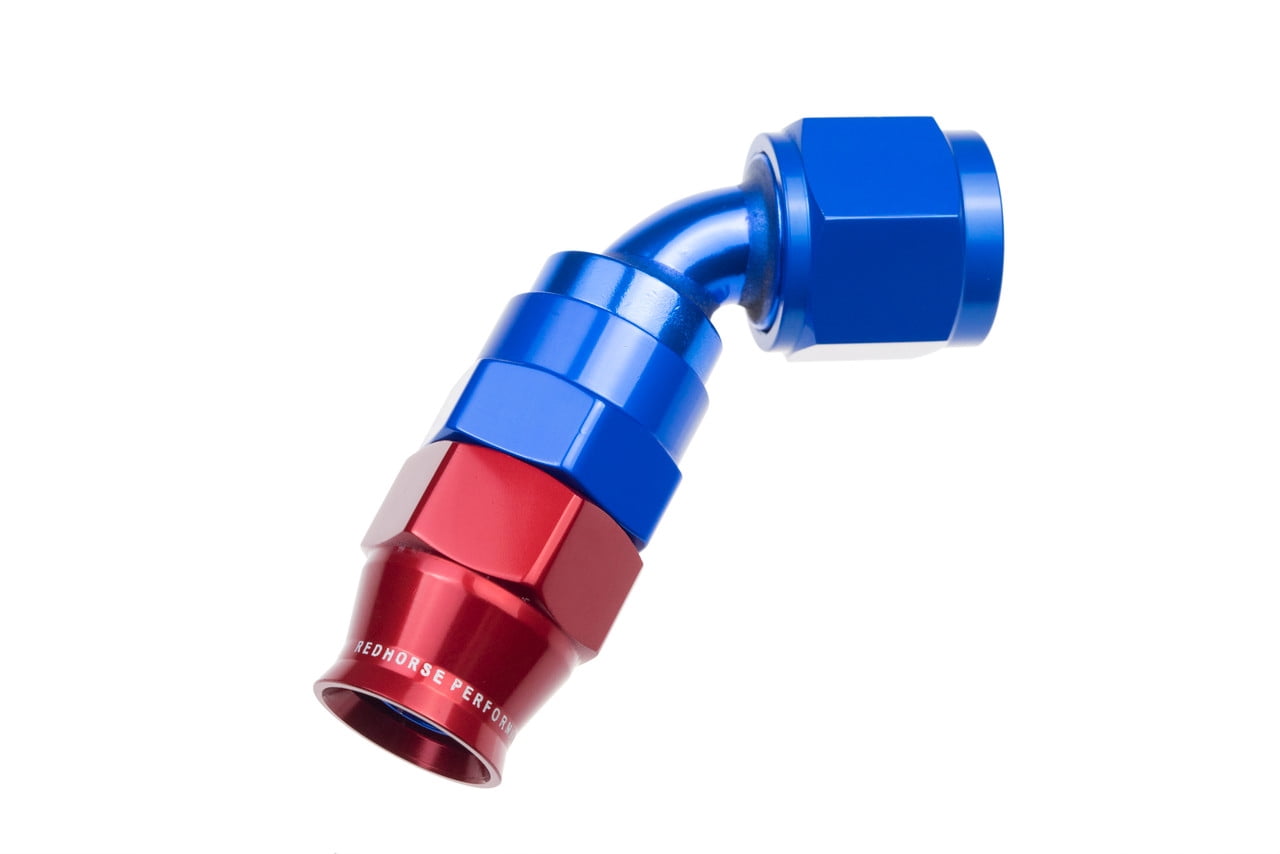 -08 AN 60 Degree PTFE Reusable Hose End - Black