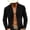 Black, variant on Mens Faux Suede Fringe Jacket Lapel Collar Open Front Western Coat for Fall Winter Party