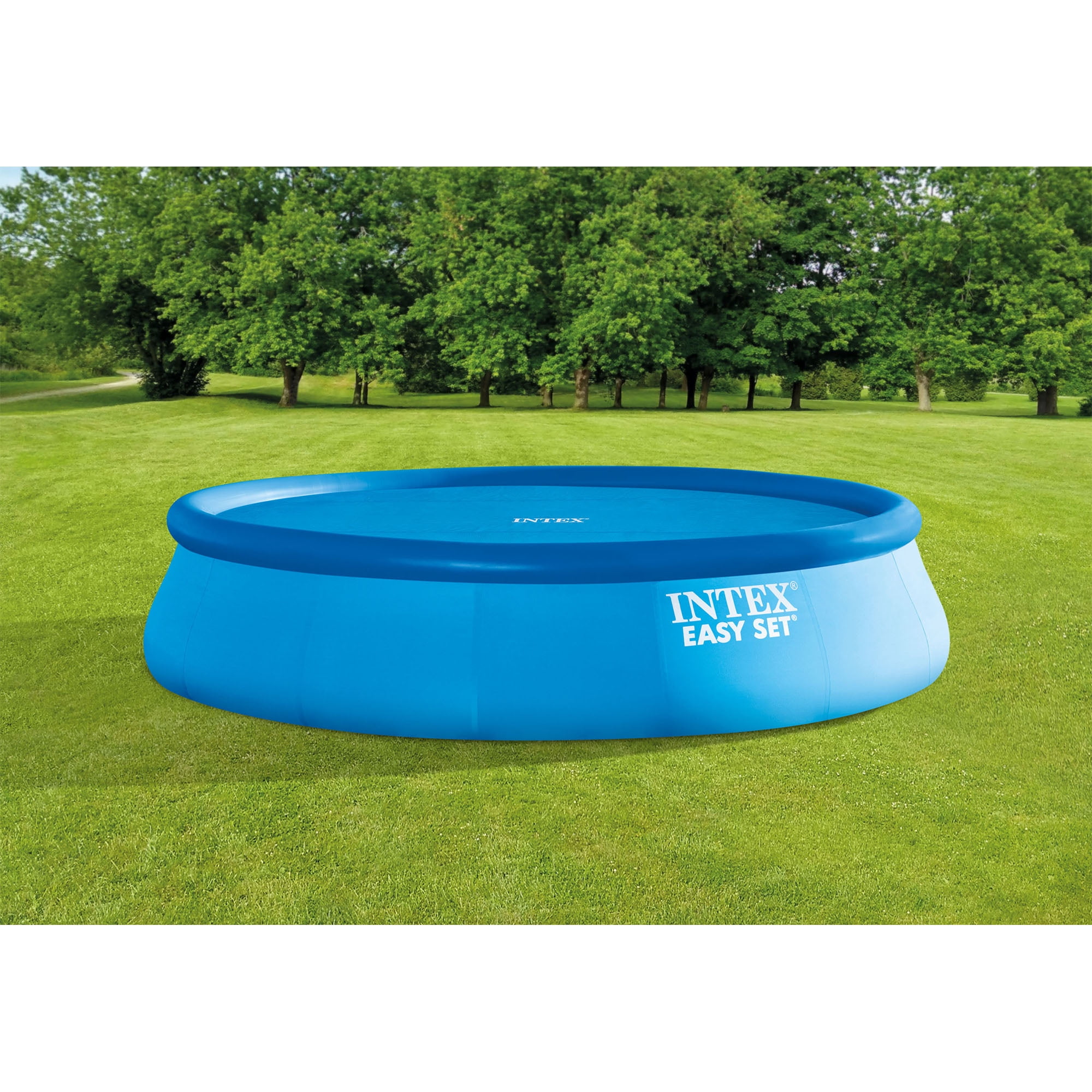 Intex 15 Foot Round Easy Set Vinyl Solar Cover for Swimming Pools 29023E