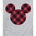 thumbnail image 3 of Disney - Mickey Silhouette Plaid Fill - Men's Crew Fleece Sweatshirt Sweatshirt, 3 of 5