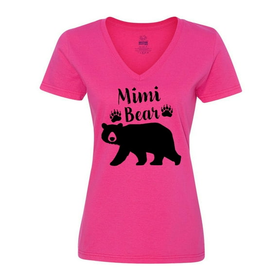 Inktastic Mimi Bear in Black Women's V-Neck T-Shirt