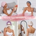 thumbnail image 3 of HBlife Adjustable Double Layer Silk Satin Sleeping Hair Bonnet, Sage Green, Large, 3 of 6