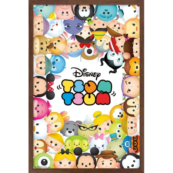 Disney Tsum Tsum Wall Poster, 14.725" x 22.375", Framed