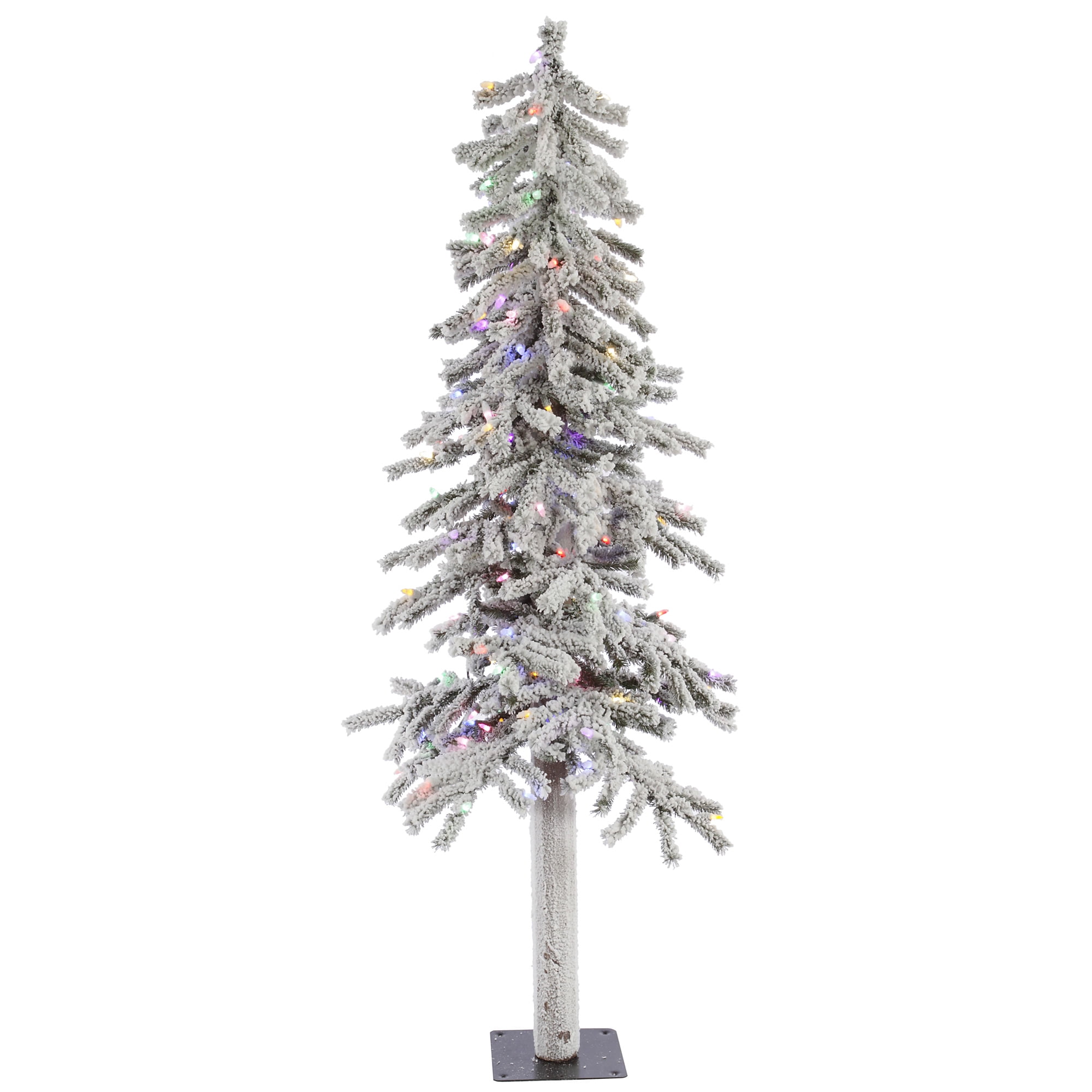 Vickerman PreLit 5' Flocked Alpine Artificial Christmas Tree, LED