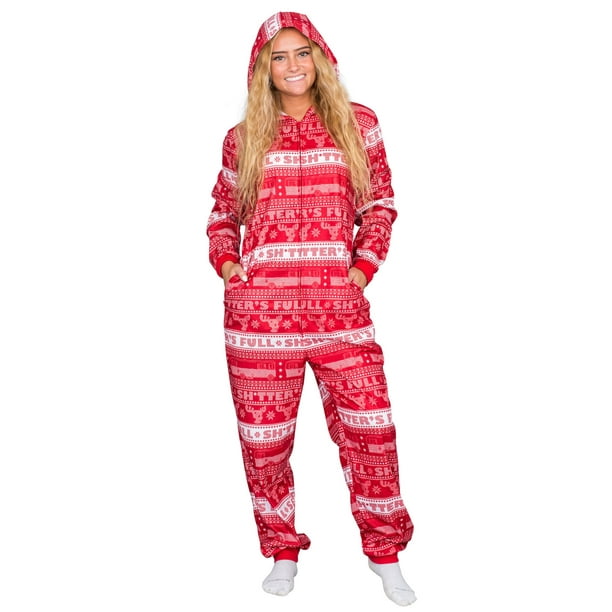 National Lampoon S Christmas Vacation Shitter S Full Pajama Union Suit Walmart Com Walmart Com