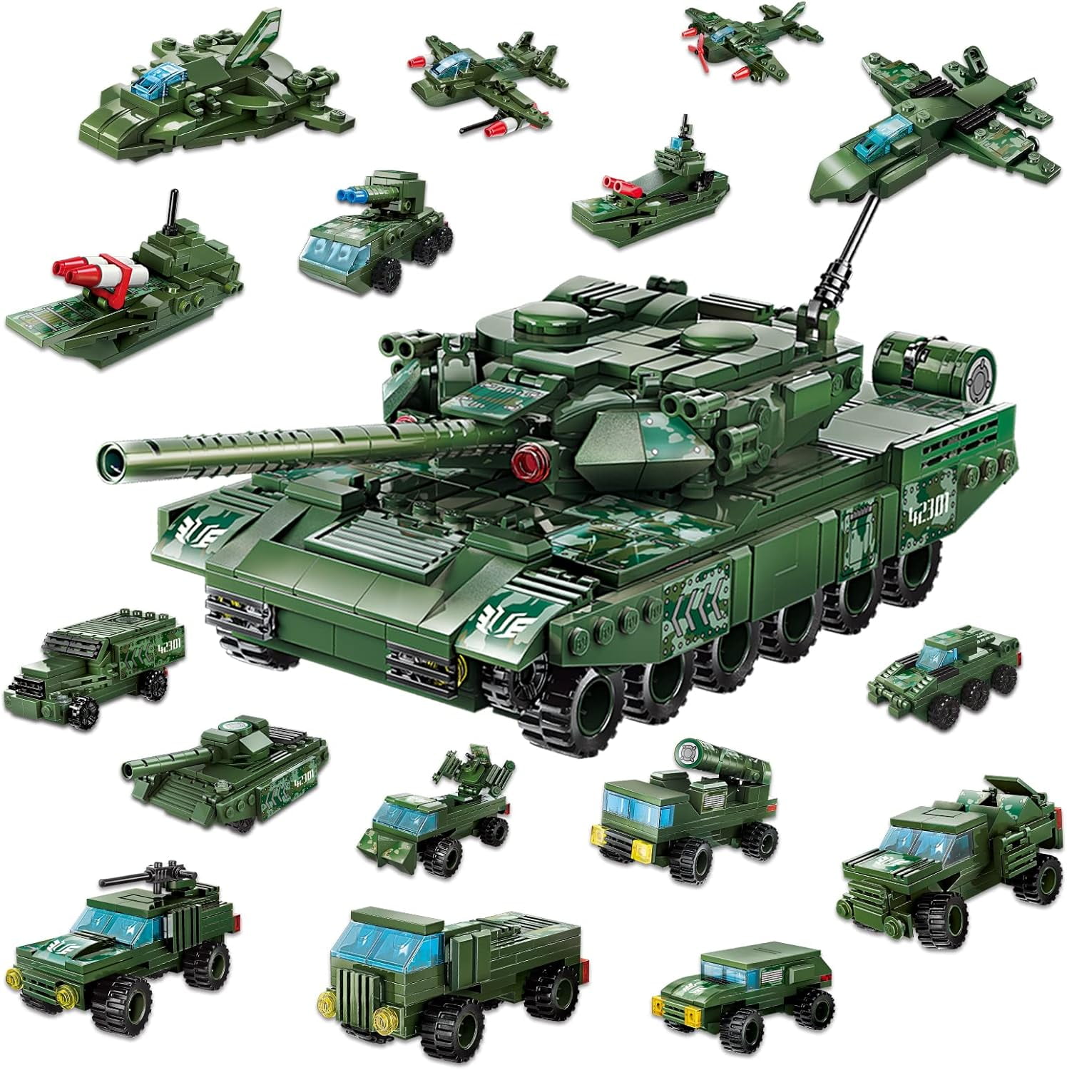 Sluban Mini set di mattoncini da costruzione WWII (88 pezzi) [B0678D], set da gioco con morsetto, soldati, con personaggio, Army WWII colorato, SL07125
