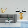thumbnail image 2 of Figura de pájaros,Figura de pájaro dorado,decoración del hogar,estatua de animal,Estatua de cabeza de ciervo,Decoración de pared con cabeza de ciervo,animales,adorno para el, 2 of 8