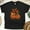 Black, variant on Flaming Pumpkin Graphic T-Shirt | Unisex Spooky Season Outfit, Navy, Size 2XL