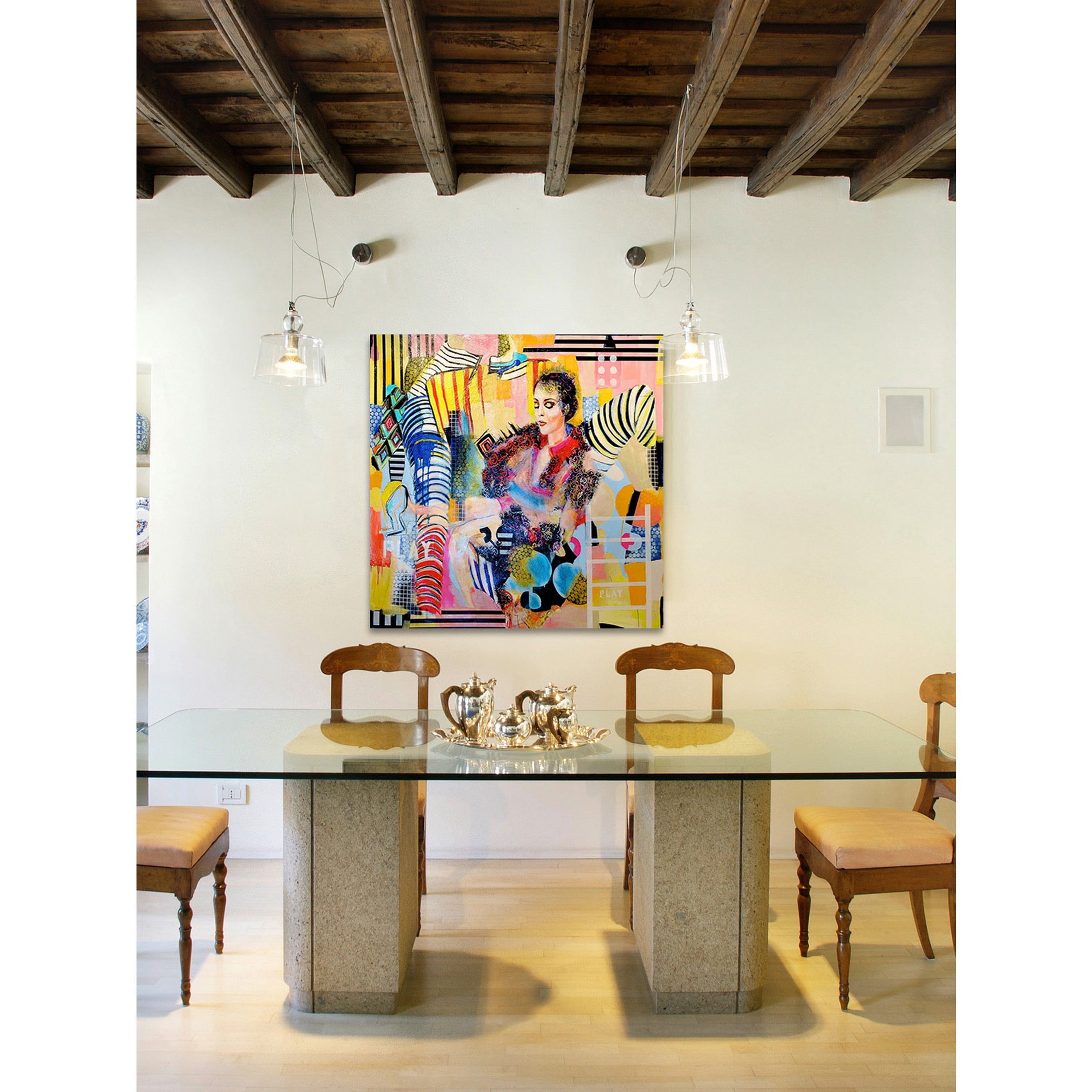Obsession Vintage Painting Print on Wrapped Canvas
