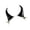 Black, variant on 1pair Horn Shape Hairpins Hot Girl Goth Duckbills Hair Clip Halloween Goth Ponytail Braids Hair Clip for Woman