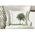 thumbnail image 4 of Ambesonne Green Throw Pillow Cover 2 Pack, Solitude Bench Nobody, 24", Green White, 4 of 6