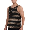 thumbnail image 2 of Gaeub American Flag with Desert Camouflage Men's Athletic Tank Top, Workout Sleeveless Shirts, Running Tank Tops for Gym, Running, Training - Medium, 2 of 9