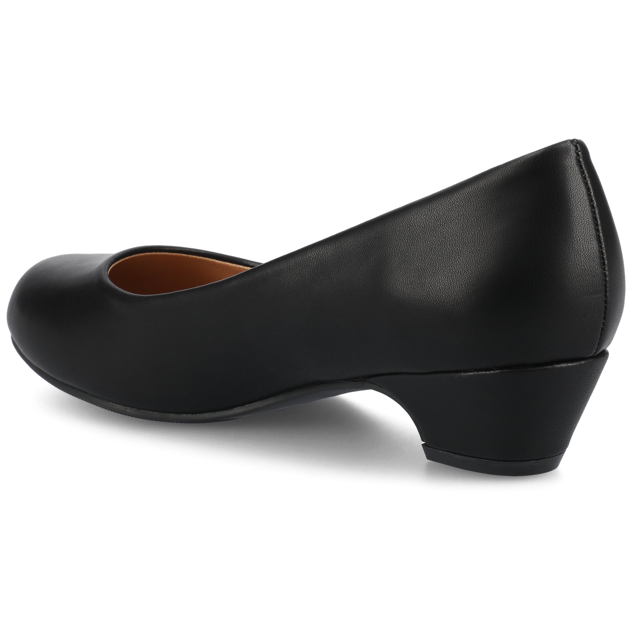 フラットシューズ ^custommade^ 5cm Comfort Round Toe Pumps Block Heel Ebony CW Journee Women's Saar Comfort Insole Block Heel Pumps, Wide