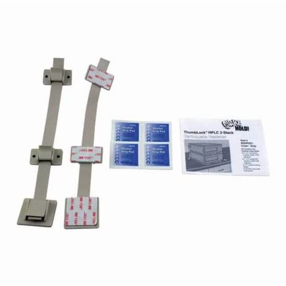 Quakehold! HPLC 2-Stack Fastener Kit,Gray RD.HP.2G.1