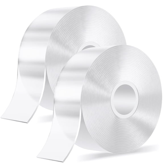 Delamu 65.6 ft Double Sided Tape Heavy Duty Mounting Nano Tape Clear, 1.18 in W x 0.04 in Th