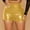 Yellow, variant on BOOMILK Women Casual Faux Leather Shorts Shiny Comfortable Tight Leisure Party Club Shorts