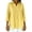 Yellow, variant on Women's Collared V Neck Tunic Shirts Roll Three Quarter Side Split Loose Casual Blouses for Spring Summer Resort Daily Wear