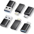 thumbnail image 2 of Paquete de 6 [USB C a Lightning] y [USB C a USB] y [USB A a USB C] Adaptador USB a USB C Hembra Transferencia de datos SuperSpeed y convertidor de carga rápida para iPhone 15 Pro Max 14 13 12, AirPods, 2 of 3