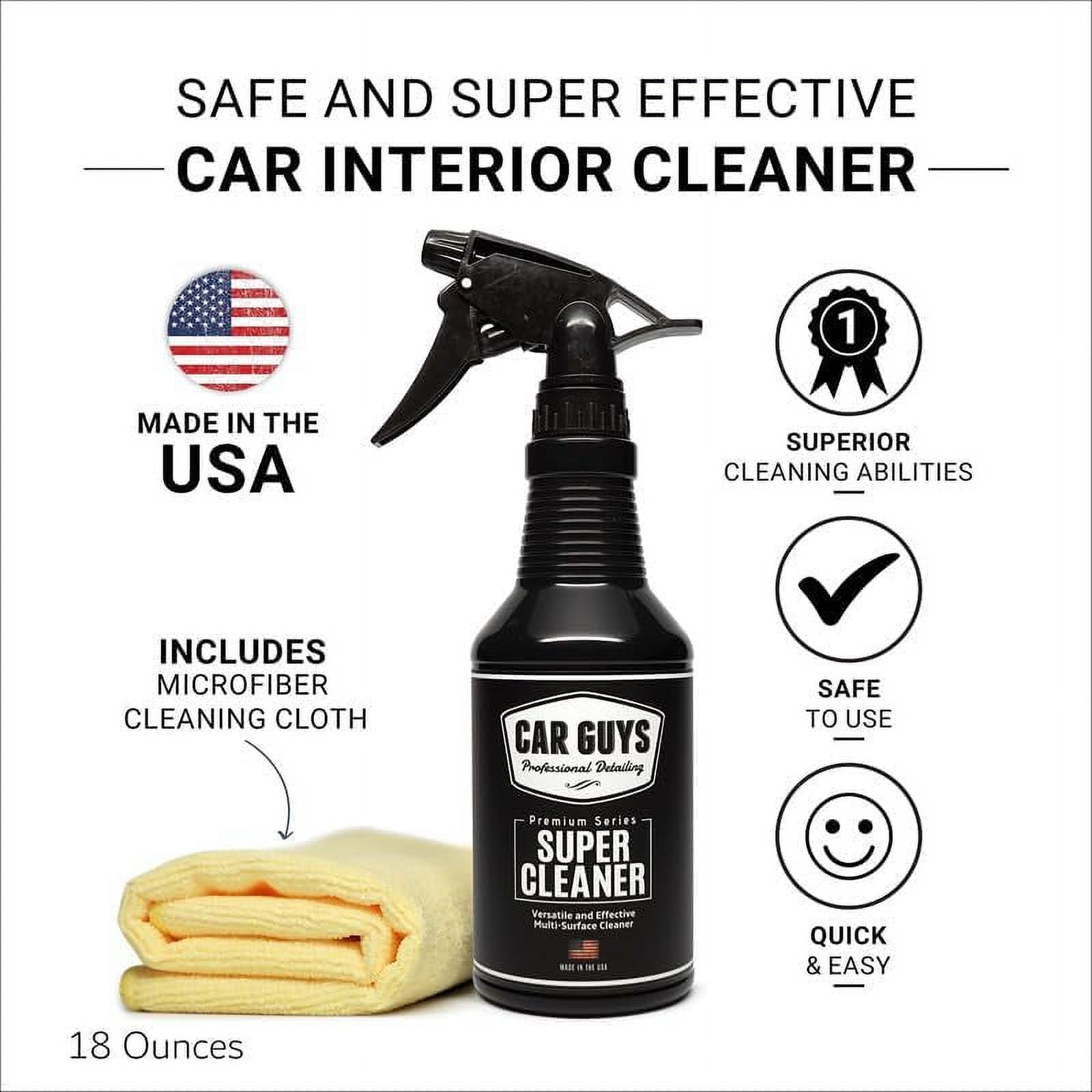 CarGuys Super Cleaner - Effective All Purpose Cleaner - Best for Leather Vinyl Carpet Upholstery Plastic Rubber and Much More! - 18 oz Kit - image 2 of 5