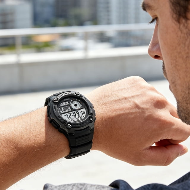 Digital Watch Luminous Sports Alarm Chronograph Countdown Timer Waterproof Multi Function Durable Easy Operation Night Use, for Running Hiking Camping Fitness Outdoor Work School Daily Wear