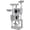 Light Gray, variant on HarmonyStrings 64.5in Extra Large Cat Tree with 2 Perches, 2 Condos, 5 Scratching Posts, Funny Hammock & Basket & Dangling Balls, Multi-Level Cat Tower for Indoor Felines-Pink