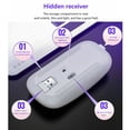 thumbnail image 6 of SHCKE LED Wireless Mouse Slim Silent Office Optical Mouse Rechargeable Wireless Mouse with 2.4G USB Receiver 3 Adjustable DPI Levels for Laptop Computer PC Notebook Desktop, 6 of 6