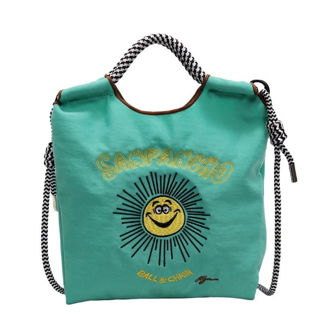 JennyShop Bolsa Japonesa, Nylon Embroided Eco-friendly Shopping Bag, Casual Y Versátil De Un Hombro Cruzado Para Mujeres