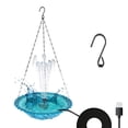 thumbnail image 1 of Rewenti Solar Powered Water Fountain Outdoor Garden Floating Hanging Bird Feeder Birdbath Decor, 1 of 5