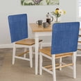 thumbnail image 5 of Navy Blue Chair Back Covers, Removable Chair Covers for Dining Chairs Set of 4, Washable Chairs Slipcovers Back Seat Protector for Wedding Party 19"x20", 5 of 9