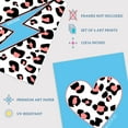 thumbnail image 4 of Pack of 6 Leopard Pattern and Bold Shapes Blue and Pink Beautiful Bright Strong Typography Unframed Wall Art Living Room Prints Set, 4 of 5