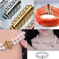thumbnail image 4 of Collar y pulsera con conector de tubo deslizante en plata de ley 925, platino y oro rosa 2 hilos, 4 of 9